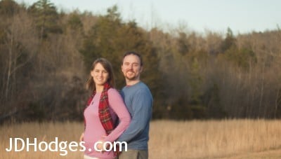 Photo of Samantha and me at the farm. This is right around the end of her first trimester.