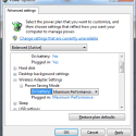Windows 7 ethernet power/performance options