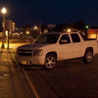 White Chevy Avalanche