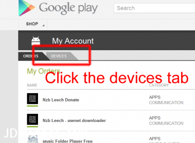 android devices in google play android market answered how to delete