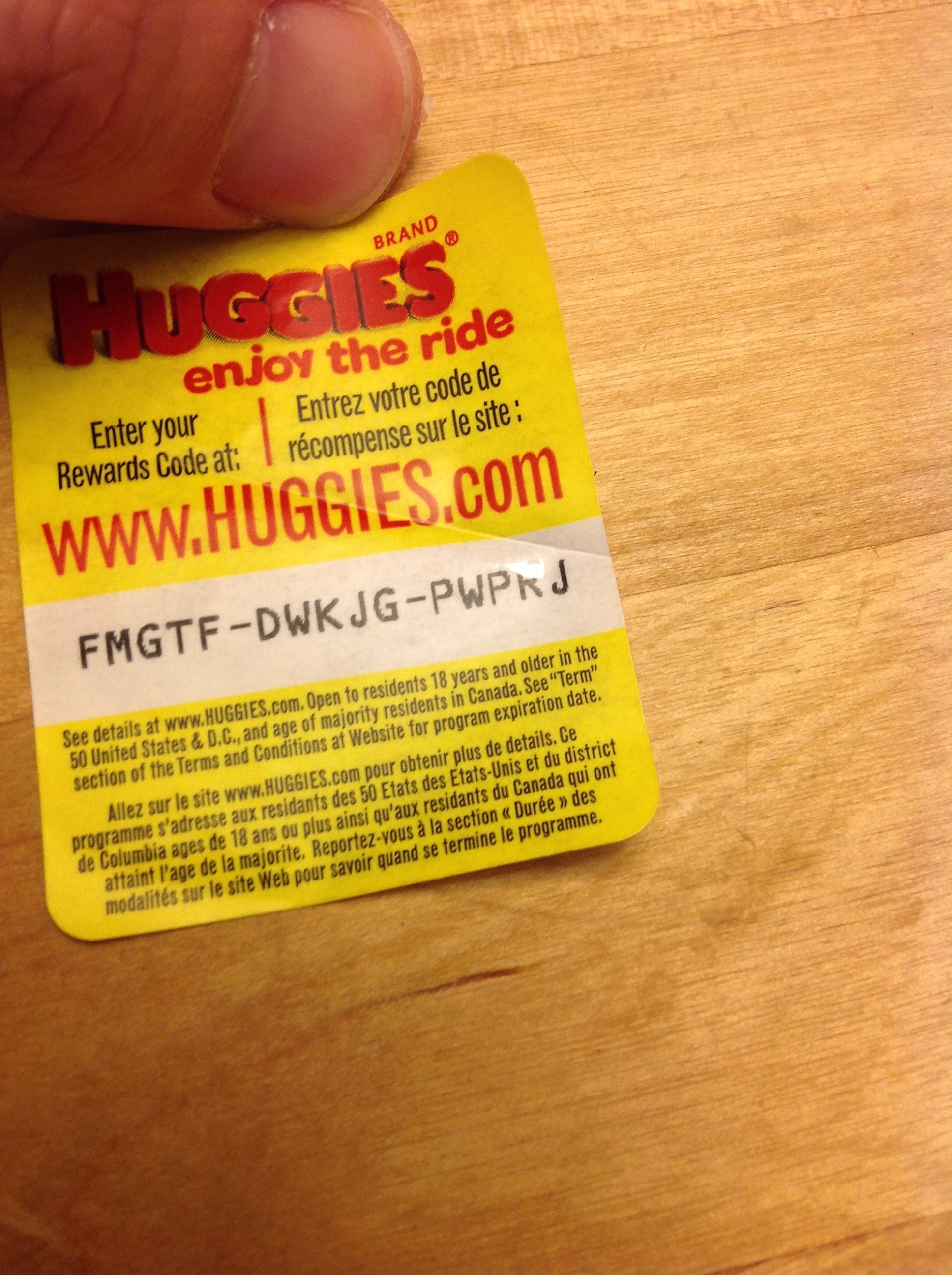 Free Huggies Rewards Codes September 2012