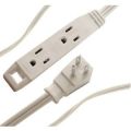 Axis 45505 3 Outlet Indoor Extension Cord, 8 Feet (white)