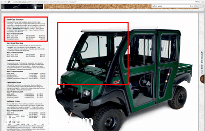 Glass Windshield for Mule 4010 Trans4x4
