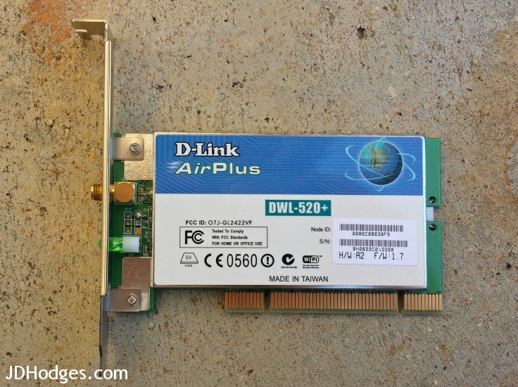 D-Link AirPLus DWL-520+ PCI wifi card photo