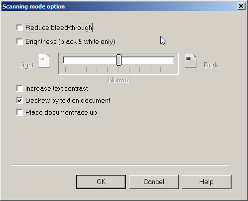 Make sure to select 'Deskew by txt on document'