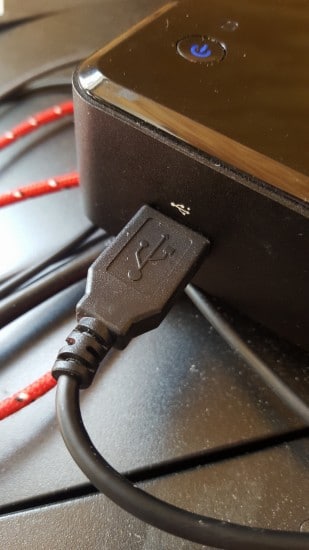 Use the front USB port on your NUC