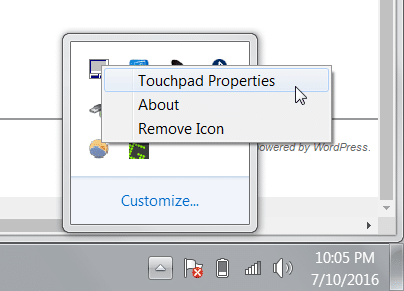 Touchpad Properties
