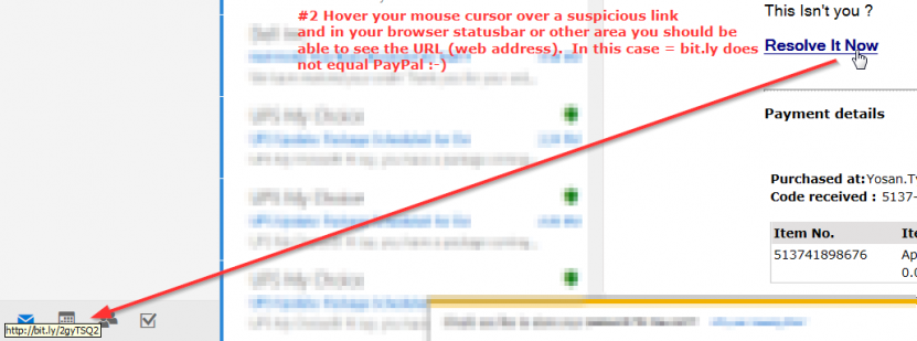 That hyperlink is not to PayPal