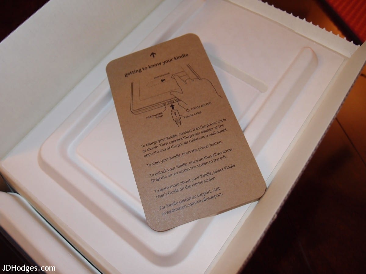 Kindle Fire instruction sheet | J.D. Hodges