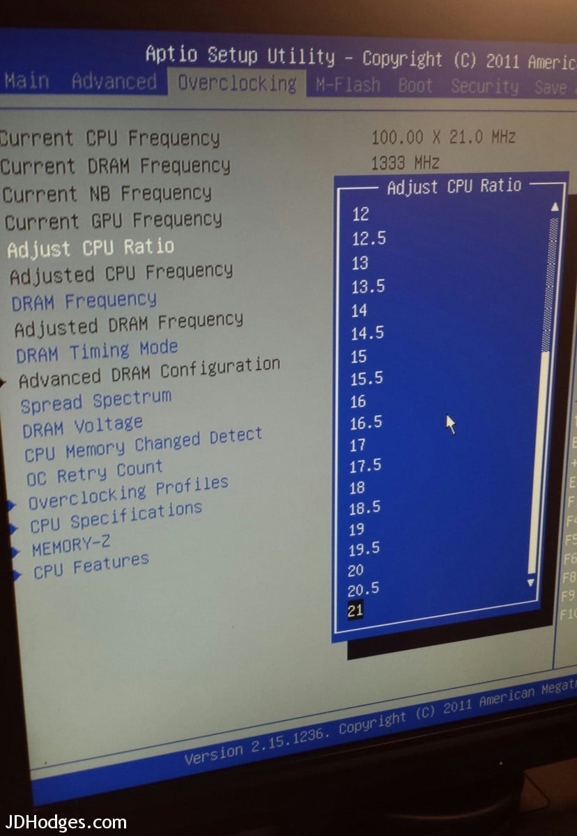MSI AM1I multiplier selection J.D. Hodges