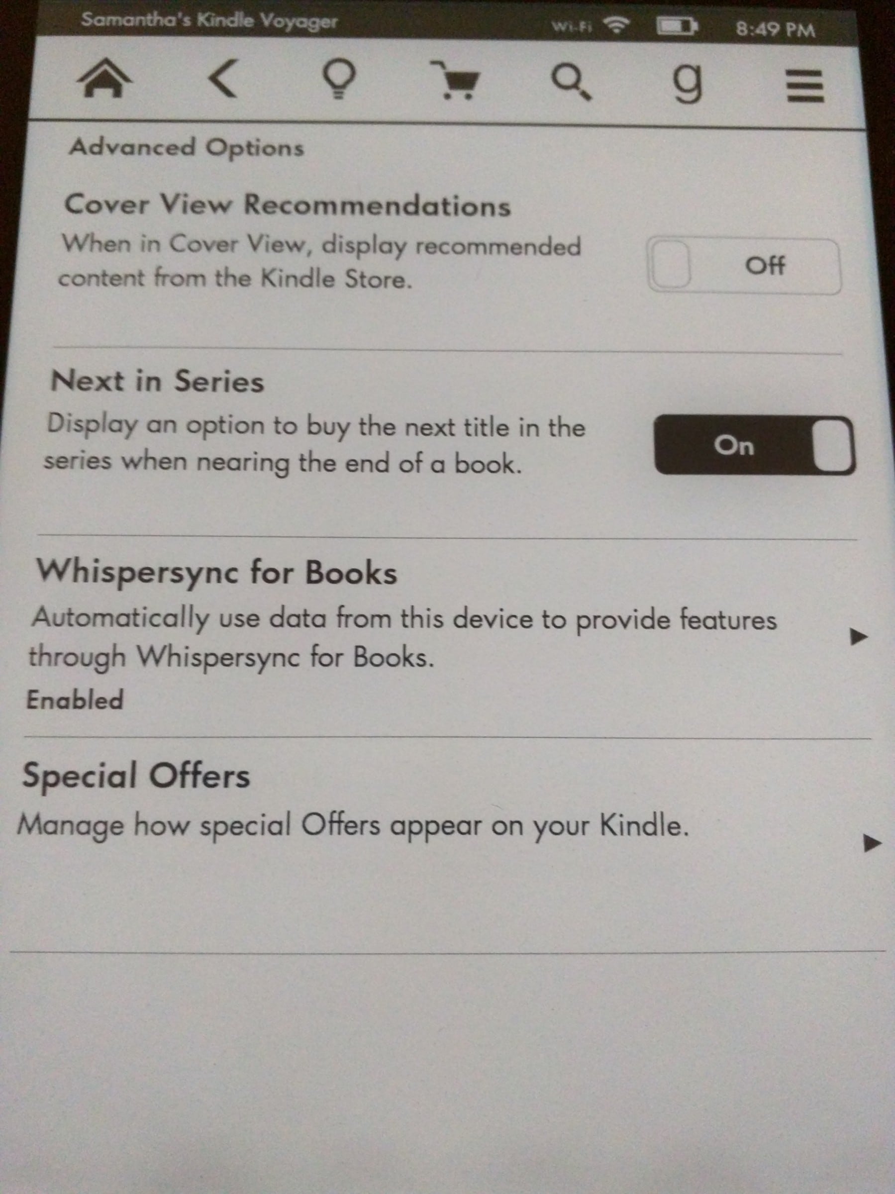 Turn off Kindle singles etc. [SOLVED[ Turn off Kindle singles