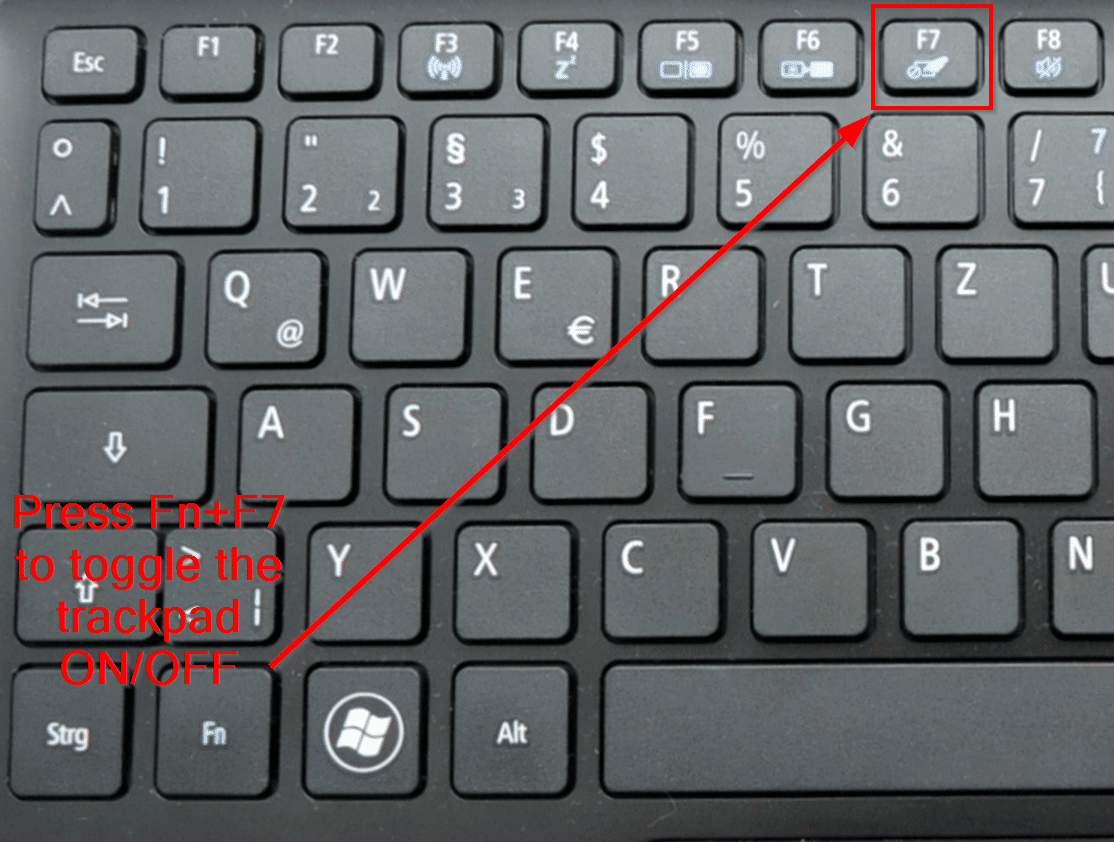 Disable trackpad on an Acer laptop (and other brands