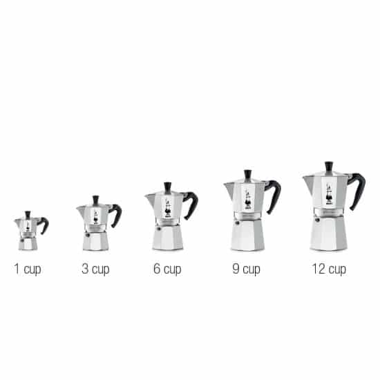 Bialetti Moka Express Stovetop Percolator Size Comparisons Large