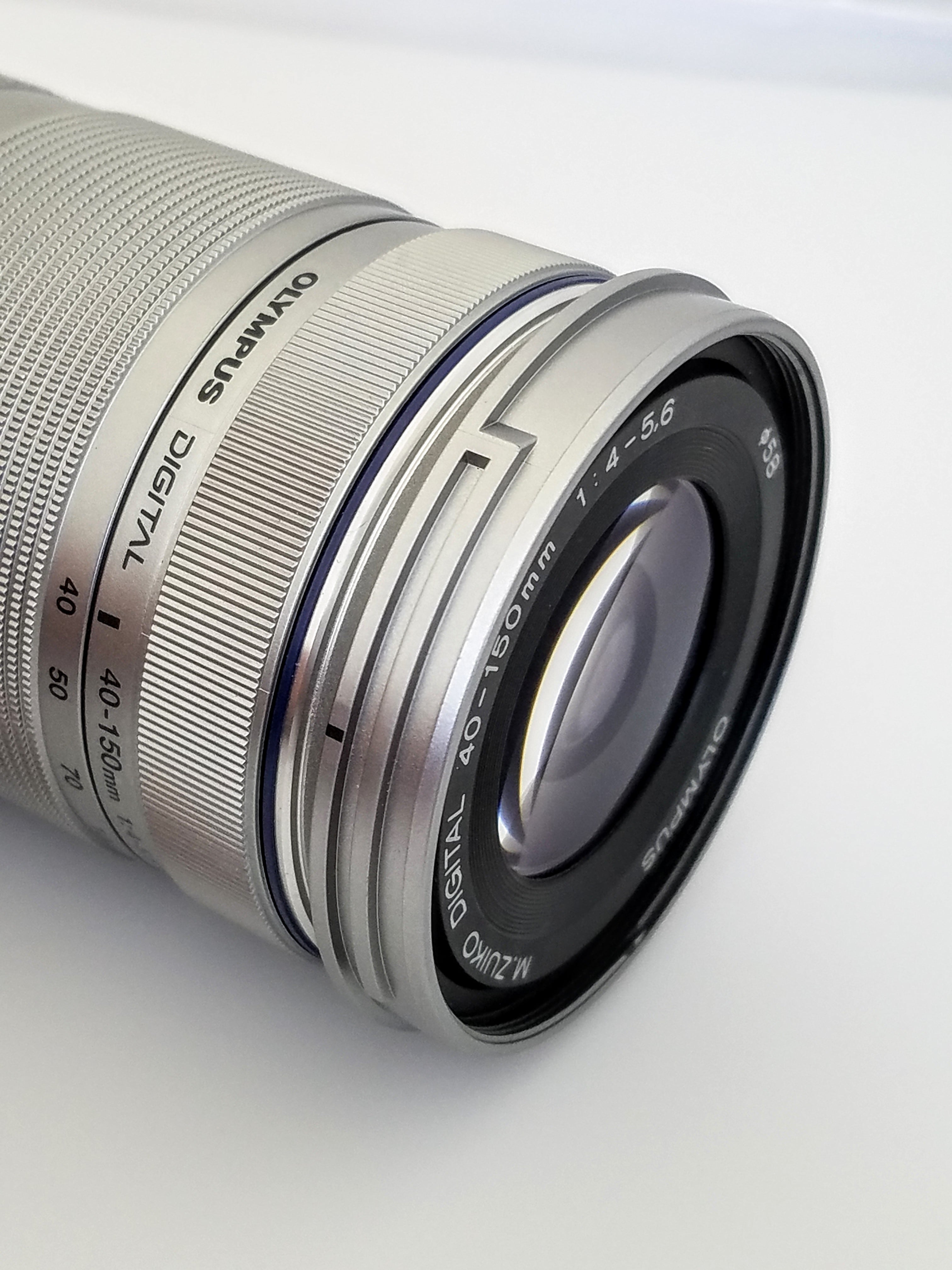 OLYMPUS M.ZUIKO Digital 40-150mm F4-5.6 R ED Silver Lens For Micro 4/3