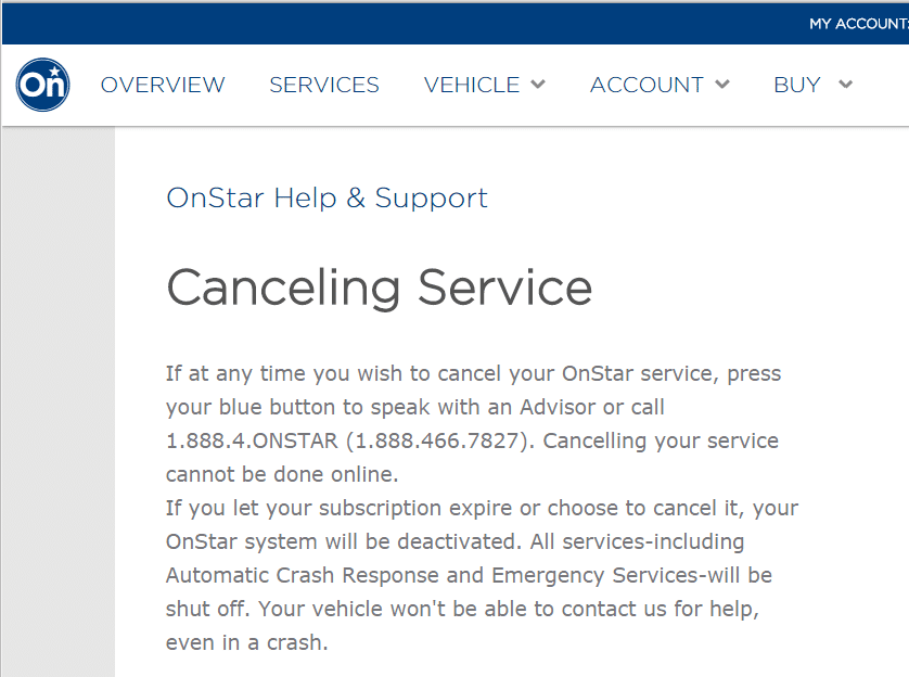 Terrific How To Cancel Onstar Services Online Pictures