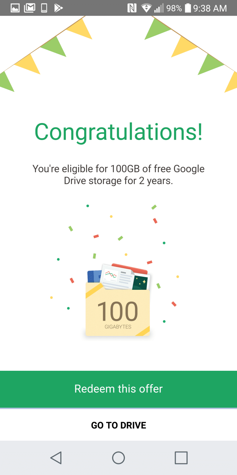 Google Drive 100GB Free Offer J.D. Hodges