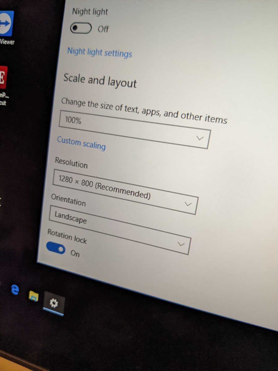 Rotation Lock OFF on Windows 10 J.D. Hodges