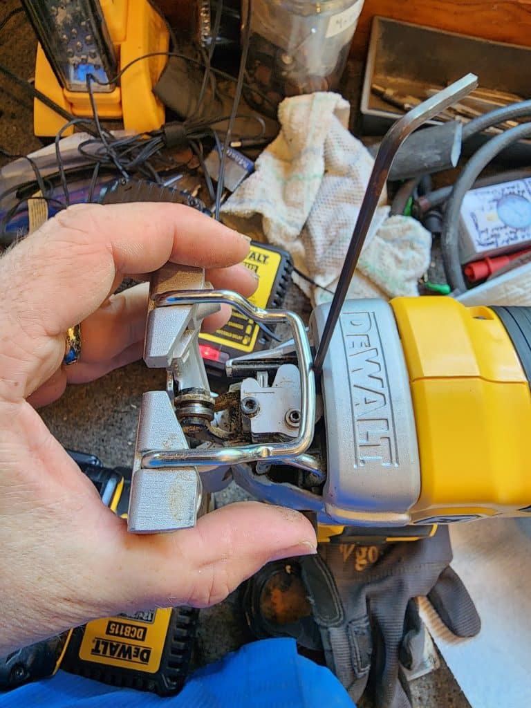 How to remove a stuck/broken blade from Dewalt XR jigsaw J.D. Hodges