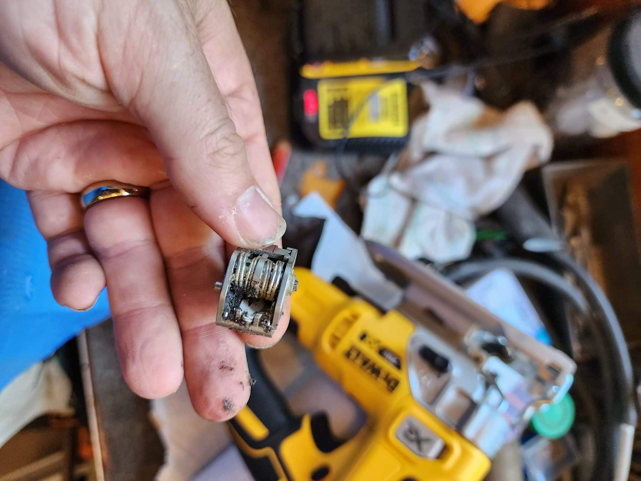 How to remove a stuck/broken blade from Dewalt XR jigsaw J.D. Hodges