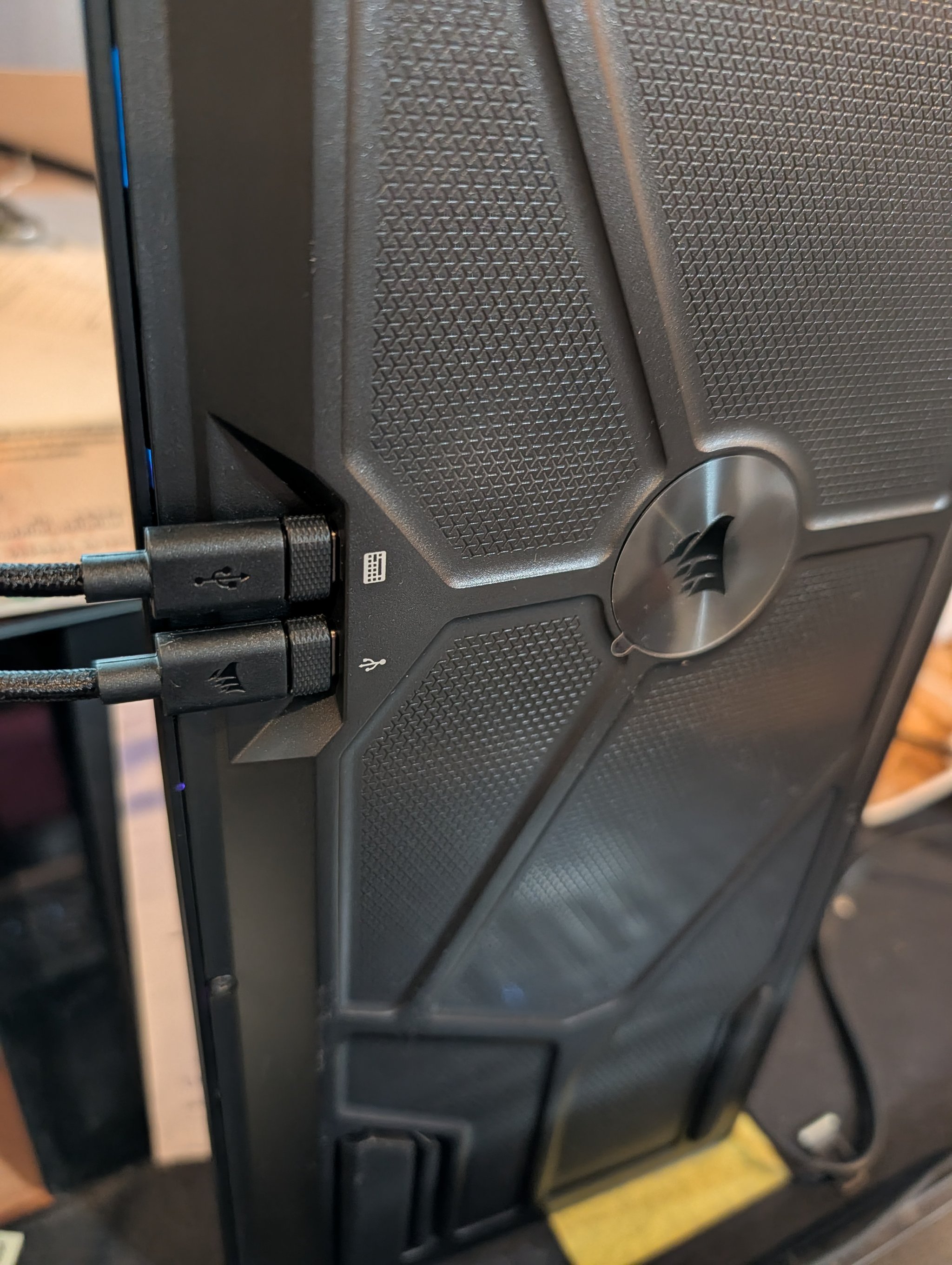 Back panel wider angle showing cable routing