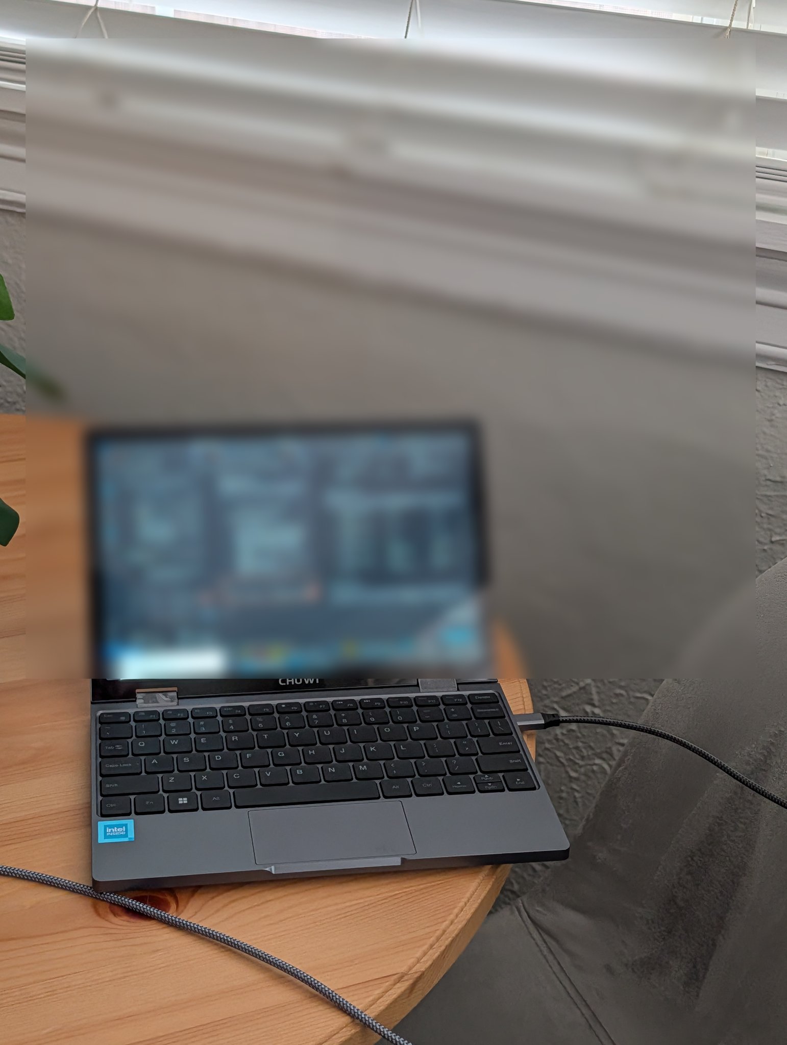 Chuwi MiniBook X running Claude Code in VS Code