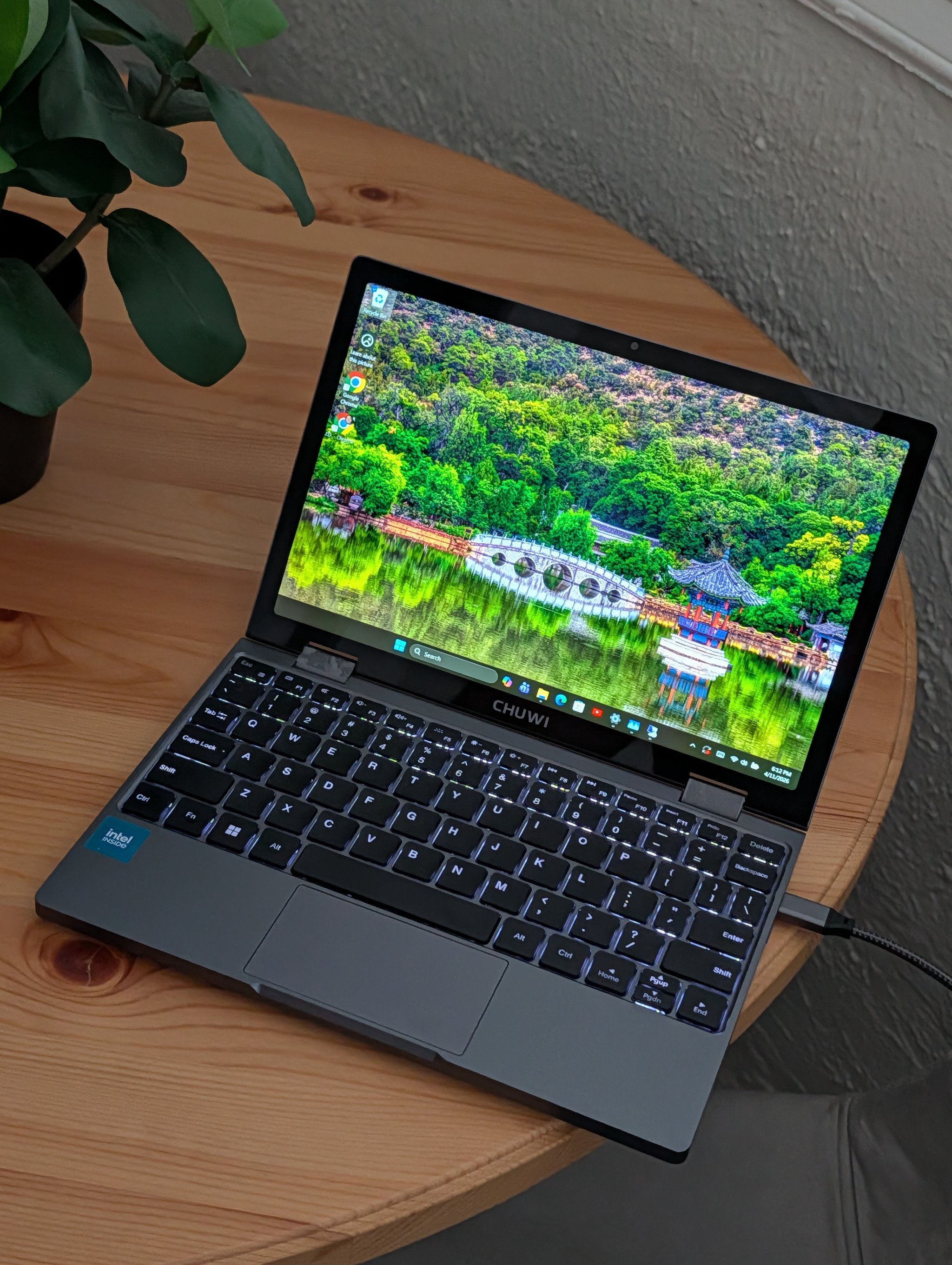 Chuwi MiniBook X with backlit keyboard and 10.5-inch display